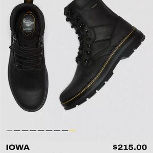Dr. Martens Black IOWA waterproof Leather Men's Boots